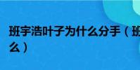 班宇浩葉子為什么分手(班宇浩的快手名叫什么)