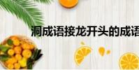 洞成語接龍開頭的成語(洞成語)