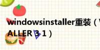 windowsinstaller重裝(WINDOWS INSTALLER 3 1)