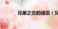 兄弟之交的成語(兄弟之交)