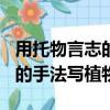 用托物言志的手法寫植物300字（用托物言志的手法寫植物）