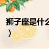 獅子座是什么命金木水火土（獅子座是什么命）