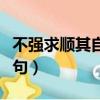 不強求順其自然的句子（不強求順其自然的詩句）