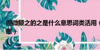 但微頷之的之是什么意思詞類活用(但微頷之的之是什么意思)