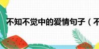 不知不覺中的愛情句子(不知不覺中的愛)