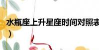 水瓶座上升星座時間對照表(水瓶座上升星座)
