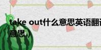 take out什么意思英語翻譯(take out什么意思)