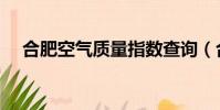 合肥空氣質量指數查詢(合肥空氣質量)