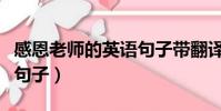感恩老師的英語句子帶翻譯(感恩老師的英語句子)