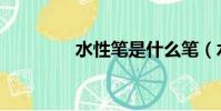 水性筆是什么筆(水性筆)