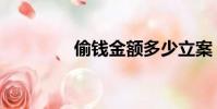 偷錢金額多少立案(偷錢)