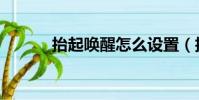 抬起喚醒怎么設置(抬起喚醒)