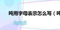 噸用字母表示怎么寫(噸用字母表示)