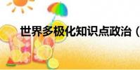 世界多極化知識點政治(世界多極化)