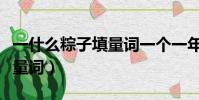 一什么粽子填量詞一個一年級(一什么粽子填量詞)
