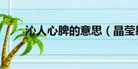 沁人心脾的意思(晶瑩剔透的意思)