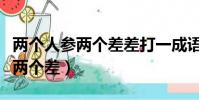 兩個人參兩個差差打一成語是什么(兩個人參兩個差)