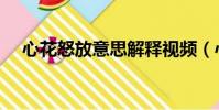 心花怒放意思解釋視頻(心花怒放意思)
