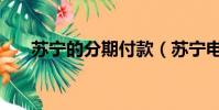 蘇寧的分期付款(蘇寧電器分期付款)
