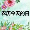 農歷今天的日子好不好（今天的日子好不好）
