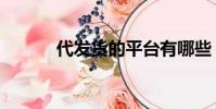 代發貨的平臺有哪些(代發貨)