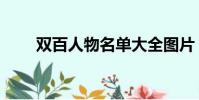 雙百人物名單大全圖片(雙百人物)