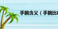 手腕含義(手腕比喻什么)