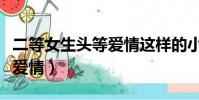 二等女生頭等愛情這樣的小說(二等女生頭等愛情)