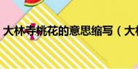 大林寺桃花的意思縮寫(大林寺桃花的意思)