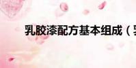 乳膠漆配方基本組成(乳膠漆配方)