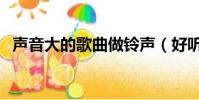 聲音大的歌曲做鈴聲(好聽的鈴聲有哪些)