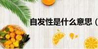 自發性是什么意思(自發性)