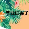 畢業證丟了怎么查電子版（畢業證丟了）