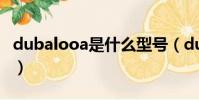 dubalooa是什么型號(dubaloo是什么型號)