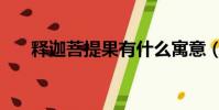 釋迦菩提果有什么寓意(釋迦菩提果)