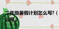 二年級暑假計劃怎么寫?(二年級暑假計劃怎么寫)