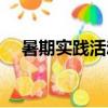 暑期實踐活動有哪些（實踐活動有哪些）