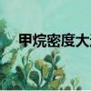 甲烷密度大還是空氣密度大（甲烷密度）