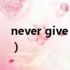 never give up是什么牌子（never give up）
