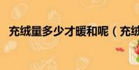 充絨量多少才暖和呢(充絨量多少才暖和)