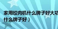 家用絞肉機什么牌子好大功率的(家用絞肉機什么牌子好)