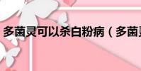多菌靈可以殺白粉病(多菌靈能治白粉病嗎)