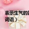 表示生氣的四字詞語aabb（表示生氣的四字詞語）