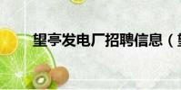望亭發電廠招聘信息(望亭發電廠)