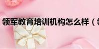 領軍教育培訓機構怎么樣(領軍教育怎么樣)