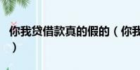 你我貸借款真的假的(你我貸借款受騙的有嗎)