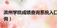 濱州學院成績查詢系統入口(濱州學院成績查詢)