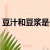 豆汁和豆漿是一種嗎（豆汁兒和豆漿的區別）