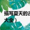 描寫夏天的古詩大全300首（描寫夏天的古詩大全）