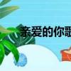 親愛的你歌詞文慧如（親愛的你歌詞）